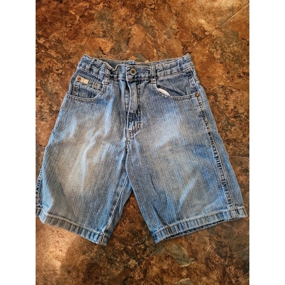 Southpole Jean Shorts Youth Size 7 Long denim jean shorts bermuda style (A1087)